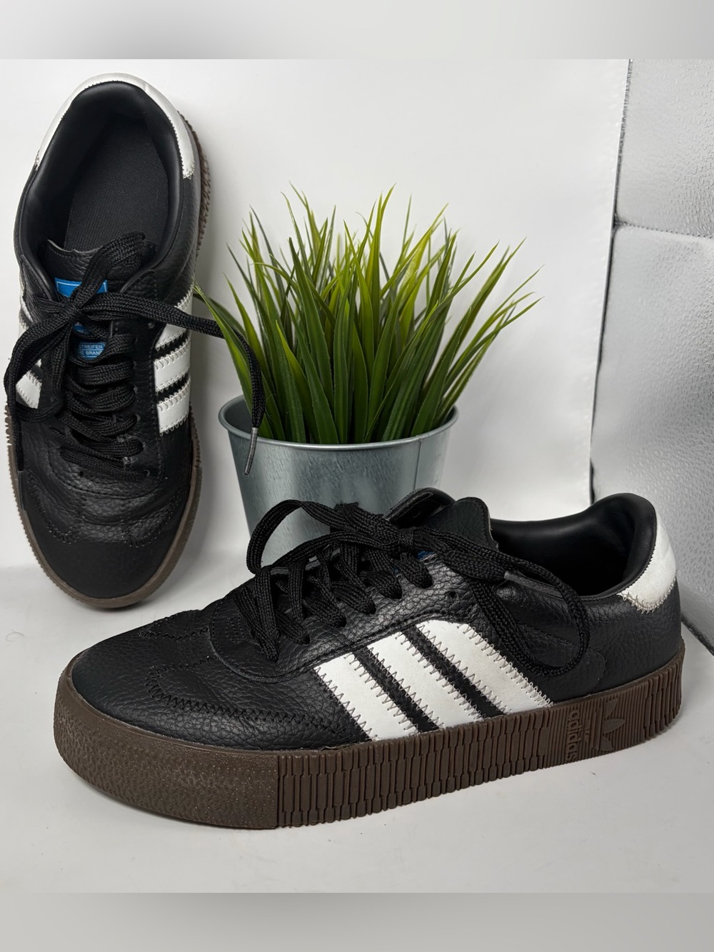 Adidas Originals Sambarose 'Core Black' Women’s Sneakers Size 6.5 Soccer Futbol